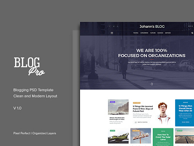 UI Design for Blog Website blog psd psd template template