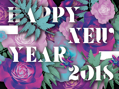 Happy New Year 2018 gradient graphic design greeting card photoshop
