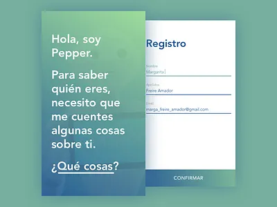 Hello Pepper android app design logo pepper ui ux visual design