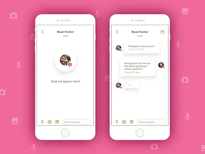 Chat UI attachment chat chats conversation dialogur interface message status type ui