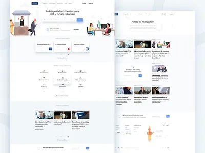 Jobs Portal - Web design clean colors design digital flat illustration jobs minimal oval web