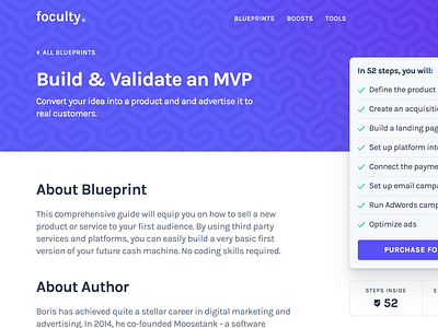 Foculty — Create your business by doing clear instructions blueprint business checklist description foculty purchase