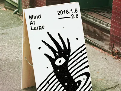 Mind At Large design hand illustration mind at large psychedelic sandwich board signage trippy