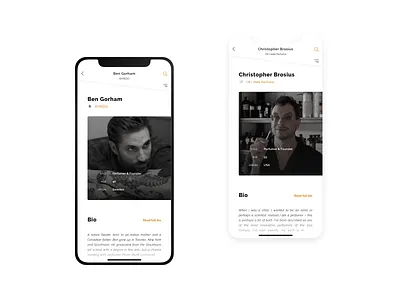 Fragrance app - Scentista profile app ios iphonex perfume perfumer ui uidesign ux uxdesign