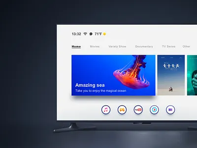 Three page TV UI tv ui