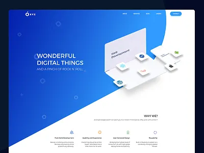 IT company or Digital agency website design about us career contact us digital agency it company landing page services