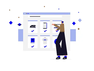 Shopping character illustration shop shopping web webdesign