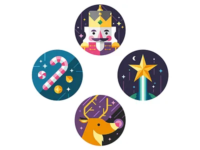 Winter Compliment Stickers compliments holidays icon icons nutcracker penguins santa claus snowman stickers uber winter