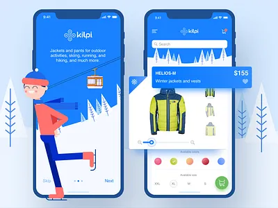 Kilpi Product Detail android animated app designer icon icons illustrations interaction design material design prototyping ui user experience ux