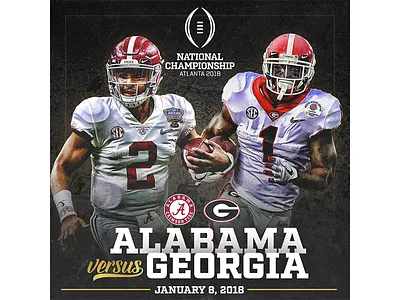 Talegate - CFB National Championship alabama football gameday georgia graphic design sports design