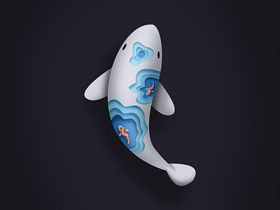 Koiception #1 calming character illustration koi minimalist zen