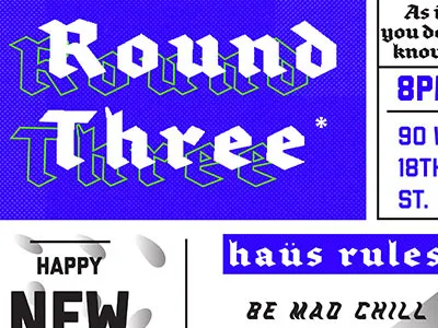 NYE Bash adobe beer illustration party poster type warp