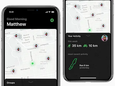 iOS 11 Activity App - WIP activity app app design design ios ios 11