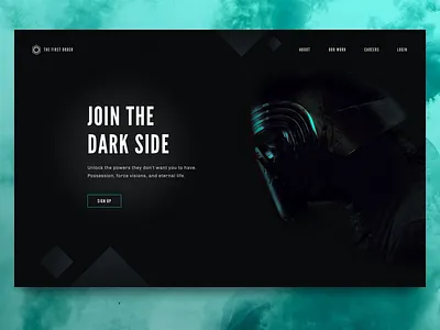 Join The Dark Side daily ui dark side dark ui landing page sign up star wars