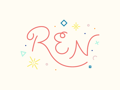 Ren Adkins Photography branding lettering logo photographer vector