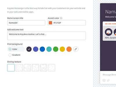 Configure screen admin configure messenger