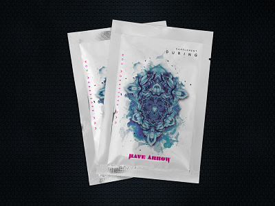 Rave Arrow Supplement Pack minimal mylar bag packaging product rave rave supplements supplement