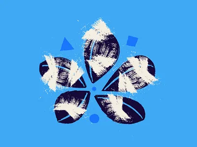 Not-so-violet-violets brush illustration plant texture