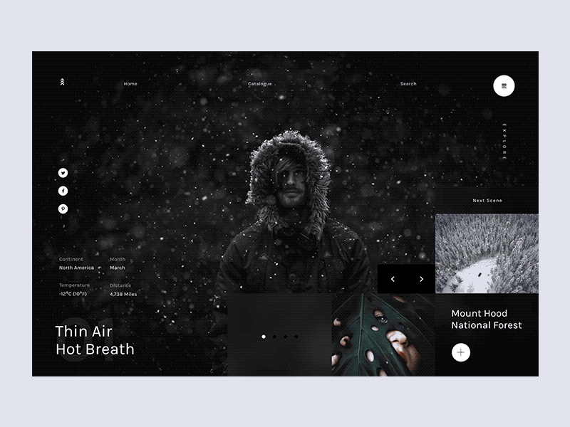 SH - Winter animation clean gif grid minimalistic mondrian tag transition ui ux