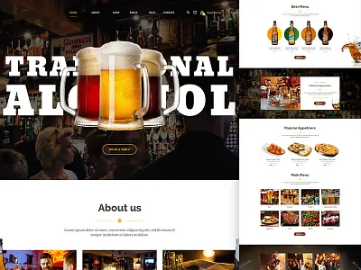 Delice P/2 design drink food landing page menu onepage pub restautant template ui ux webdesign