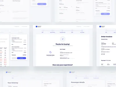 Krantas travel ticket booking UI blue booking clean design flat menu navigation travel typography ui ux web