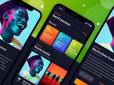 Event Booking App android booking color dashboard event fest gradient ios location music