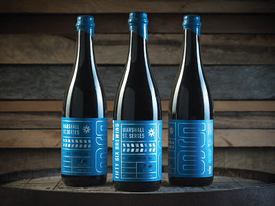 56 Brewing Marshall Street Series barrel beer bottle branding brewery craft foil logo packaging silver stout type