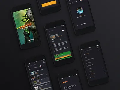 Magic The Gathering / mobile app andoid angular app cards ionic ios magic promo sketch ui ux