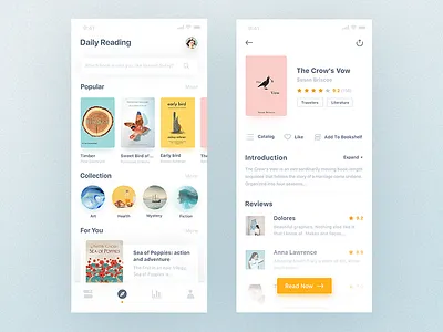 Reading App book flat read reading ui ux