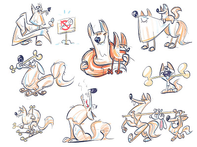 Polar Wolfs bear character characterdesign coloring drawing fox fun illustration polarwolfs sketch vegan wolfs