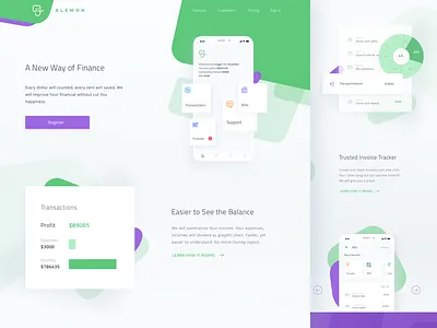 Finance Application Website bank card cash credit debit e wallet expense finance header income money receipt