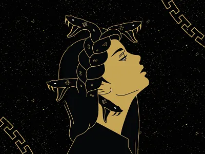 Medusa braid face girl god greek hair medusa portrait snakes versace woman