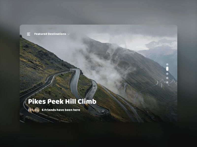 Featured Destinations - Desktop animation browse desktop destination gif interaction interface motion scroll ui webdesign