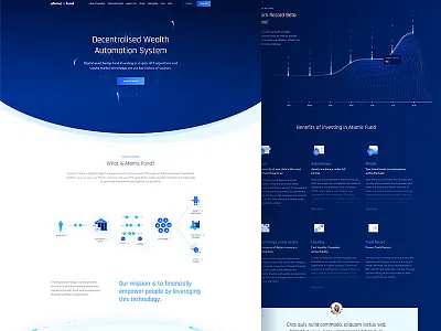 AtomicFund - Landing Page atomic blockchain design ethereum fund homepage landing system ui