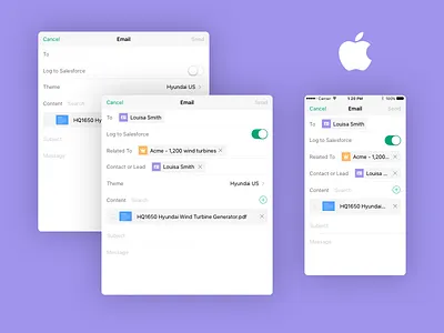 Showpad for iOS: Sharing with Salesforce Logging ios ipad salesforce sfdc share ui