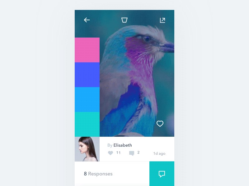 Browsing palettes interactions animation app like mobile motion palette screen transition ui ux