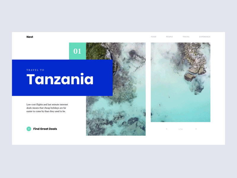 Travel Hero animation demo hero video web