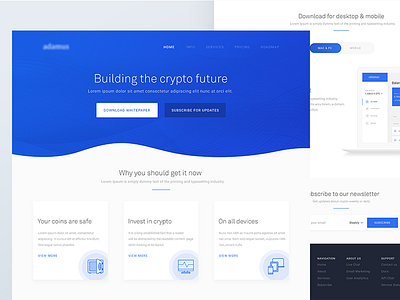 Crypto Landing Page & Wallet UI app landing page ui ux wallet web app web