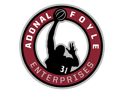 Adonal Foyle Enterprises Logo basketball circle nba sports vector