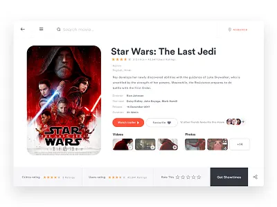 Filmipop movie details page (Concept design) clean concept design movie ui ux web