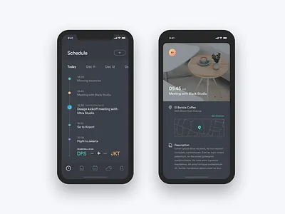 Task Schedule Memo Weather calendar dashboard ios iphone x landing page memo minimal schedule task timeline ui weather