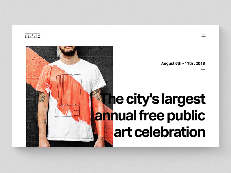 Vancouver Mural Festival black design festival flat gif minimal mural slider ui ux web white space