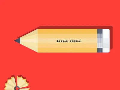 Little Pencil flat fun light little material pencil shadow tool