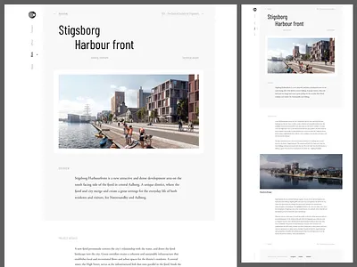 Architecture Studio website - Project presentation architect architecture firm landing layout minimal project studio web