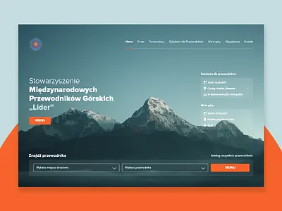 Mountain Guides design it landing mountains page ui ux web