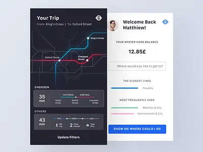 TFL App app blue bright fireart fireart studio lines search travel trip ui ux white