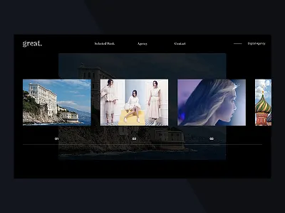 Slider Animation agency animation carousel interaction slider ui