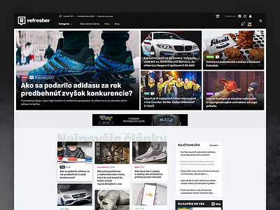 Refresher Homepage Redesign homepage magazine portal redesign refresher ui ux website