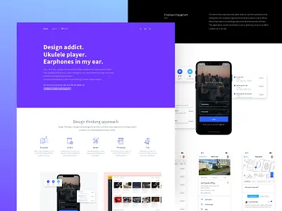 V2.0 Portfolio Redesign designer flat landing page minimal mobile portfolio redesign responsive ui web website work