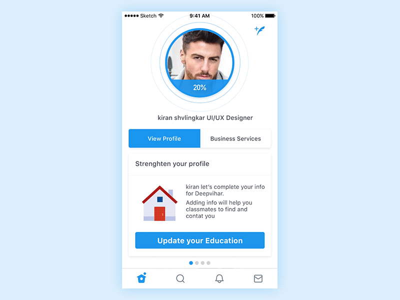 twitter business designer education experience gif me profile services ui ux